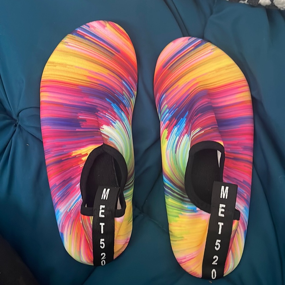 Women Brand New Water Slippers. Never worn. Multi color